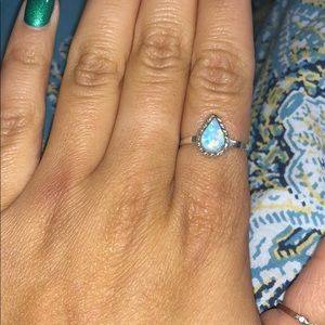 Real opal ring // sterling silver